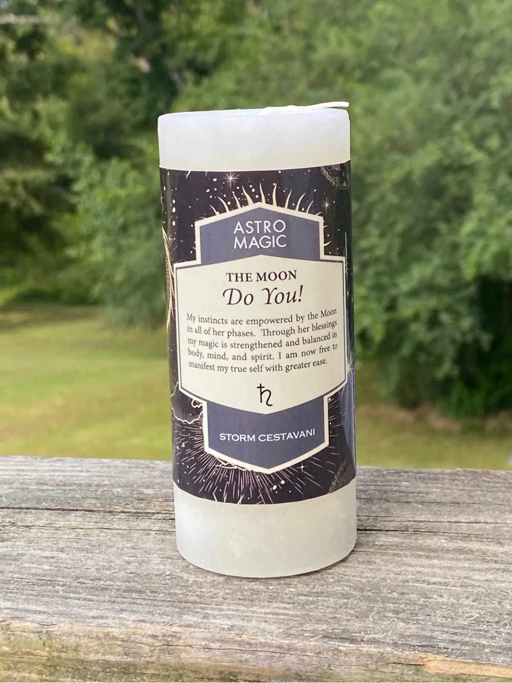 The Moon candle Astro Magic 2x4” Coventry creations white Moon Do You candle